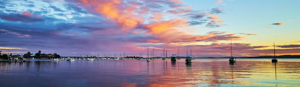Header - Sunset Over Belmont Bay - Lake Macquarie Tourism - Paul Foley - Lightmoods